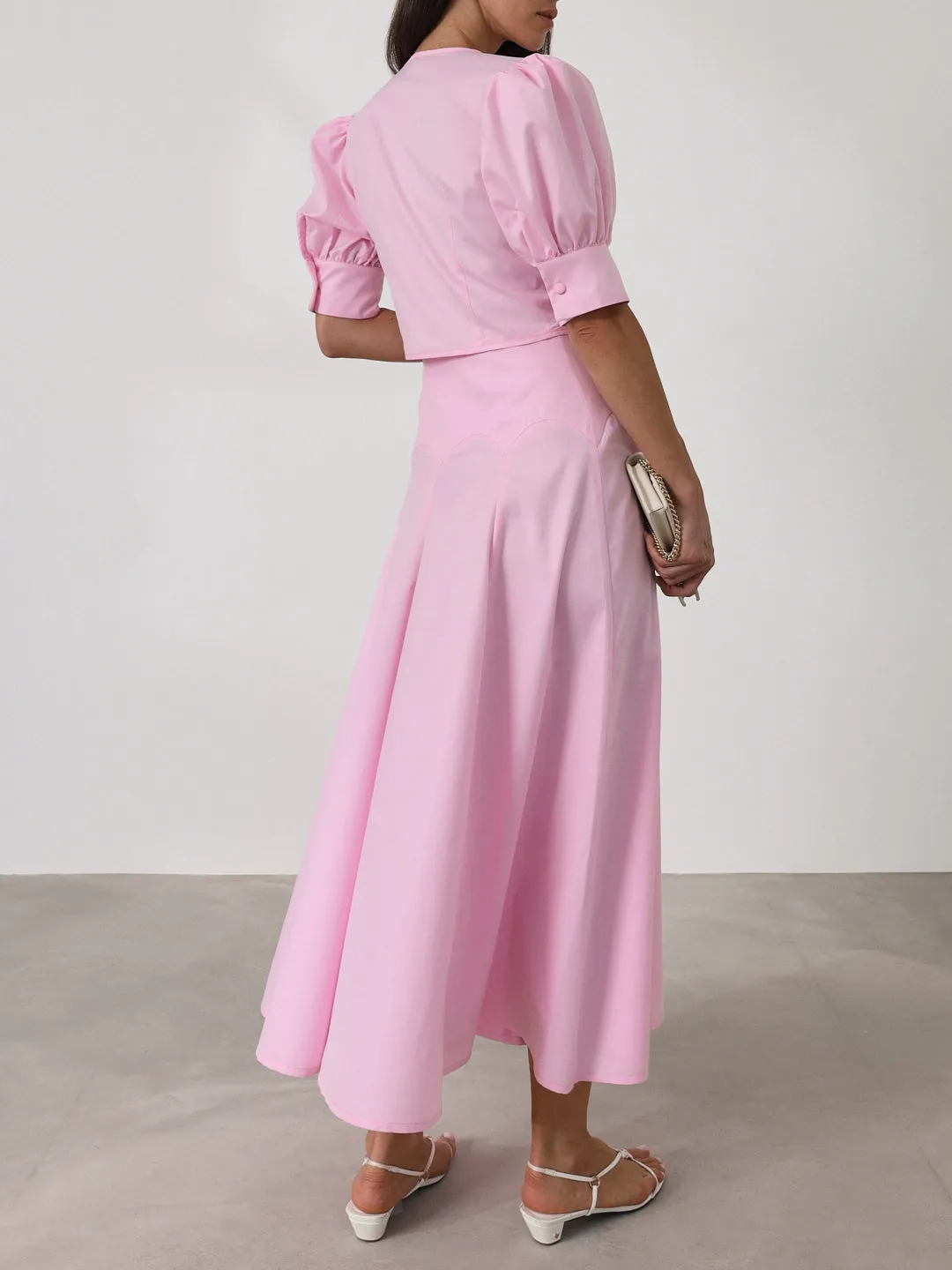 Lola Scallop Seam Dream Skirt | Cloud Pink