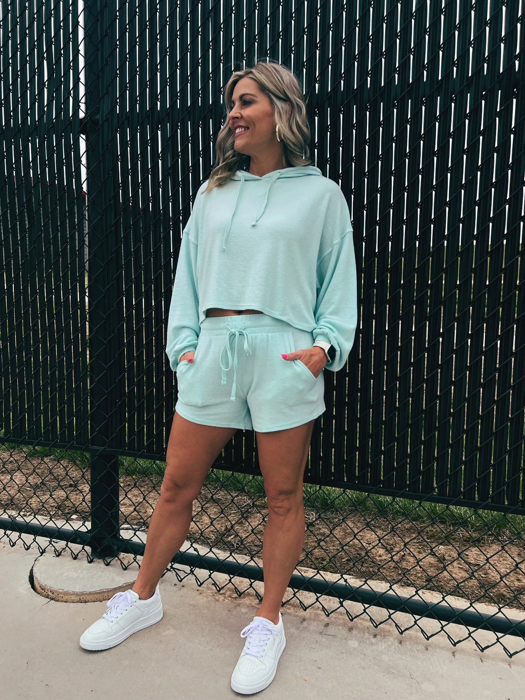 Lovely Days Lightweight Lounge Shorts, Mint