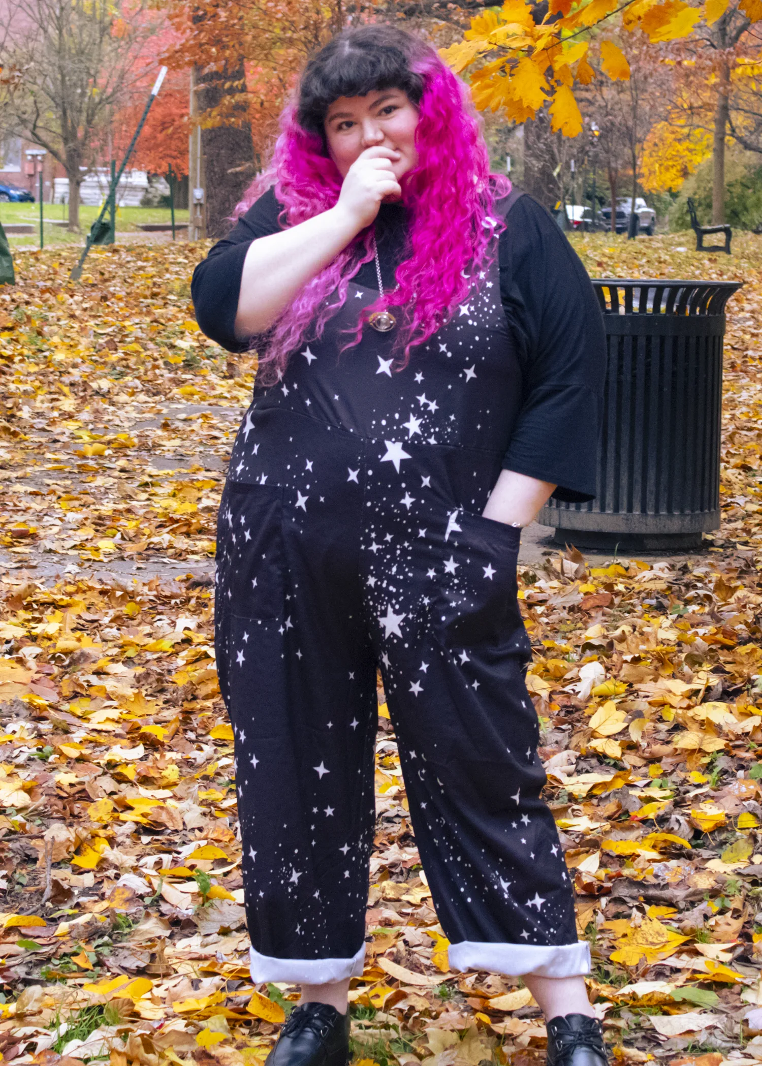 M Star Print Dungarees