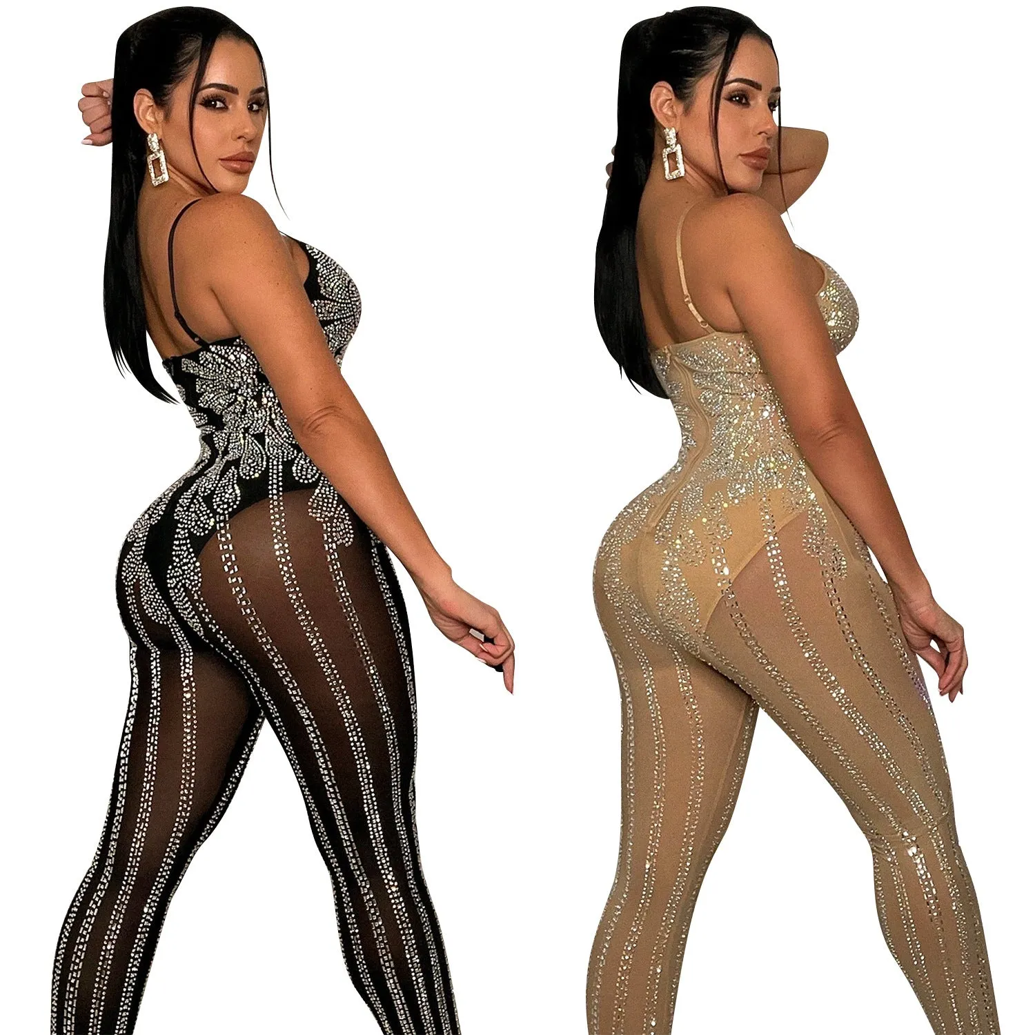 MB FASHION PAISLEY RHINESTONE JUMPSUIT MB5866 PRE-ORDER