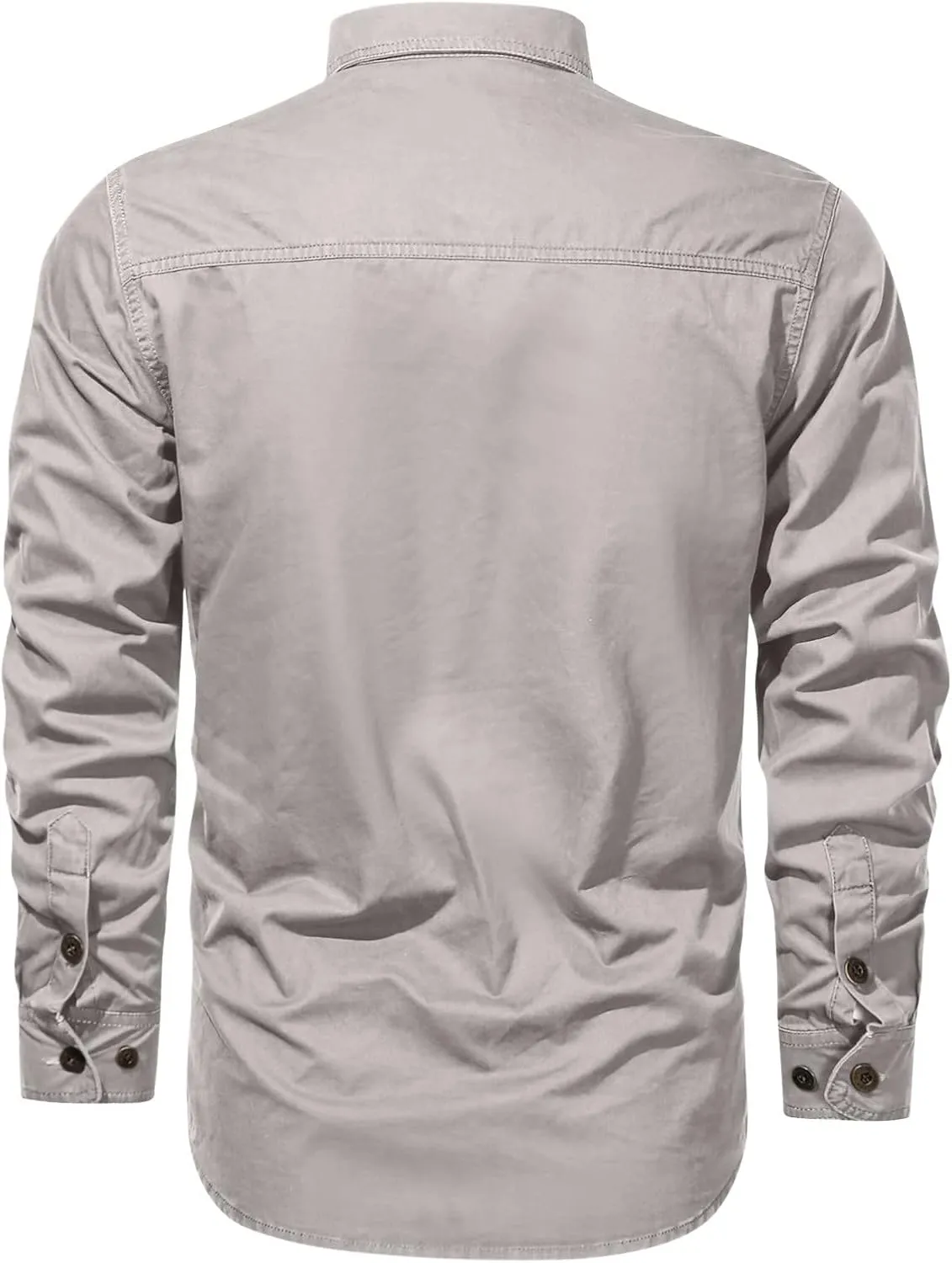 Mens Button Up Shirts Long Sleeve Cotton Summer Button-Down Casual T-Shirts Construction Big and Tall Dry Fit Shirt