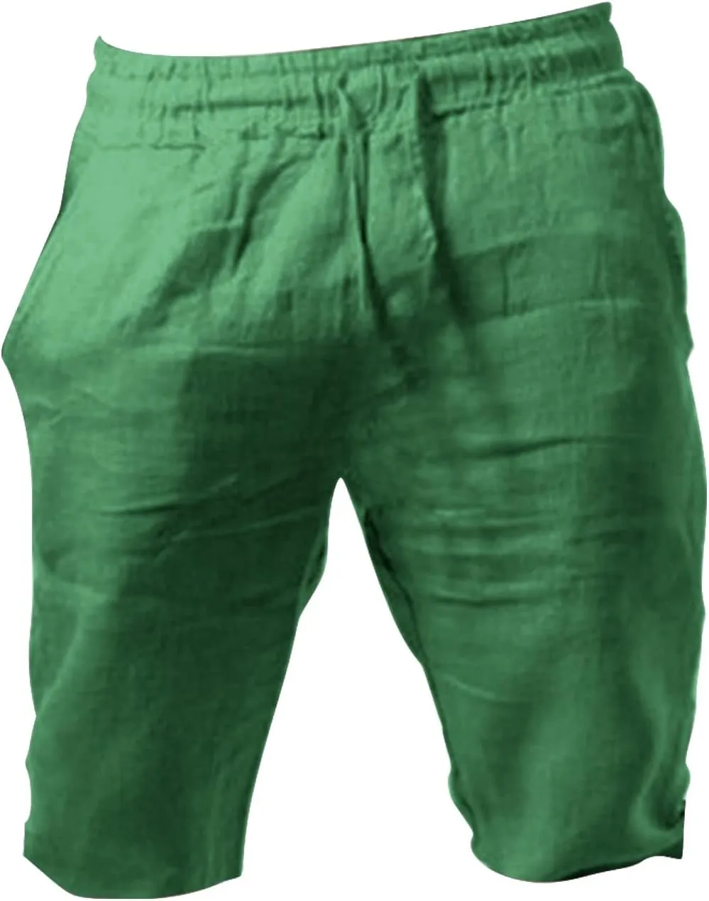 Men's Cotton Linen Shorts 2025 Summer Lightweight Breathable Running Beach SweatShorts Waist Drawstring Lounge Pants