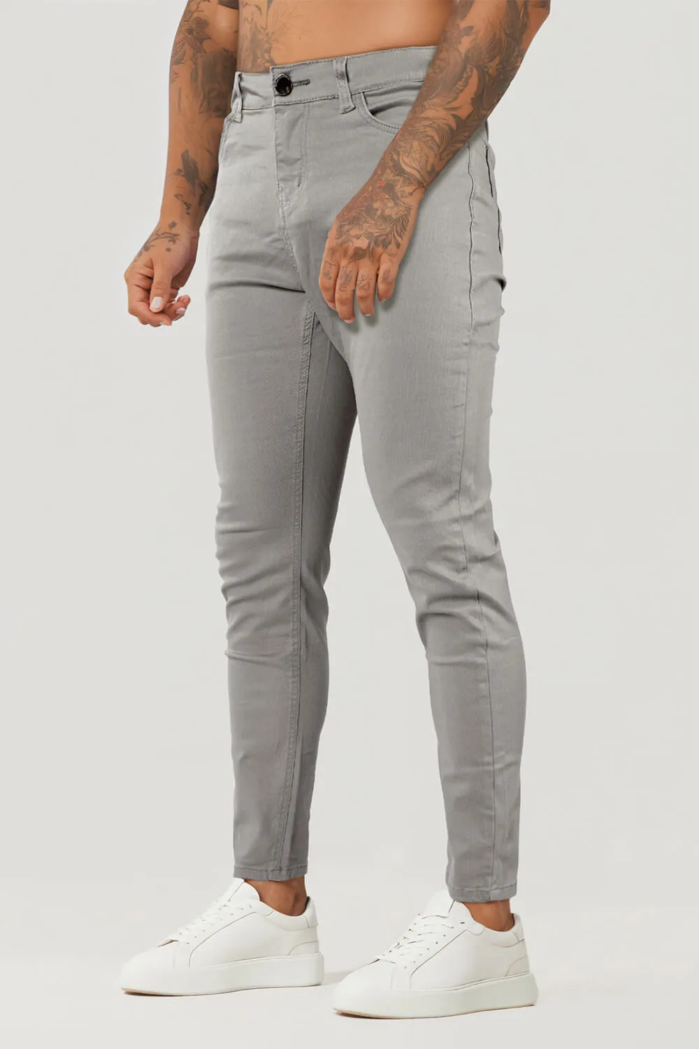 Men's Light Gray Skinny Jean