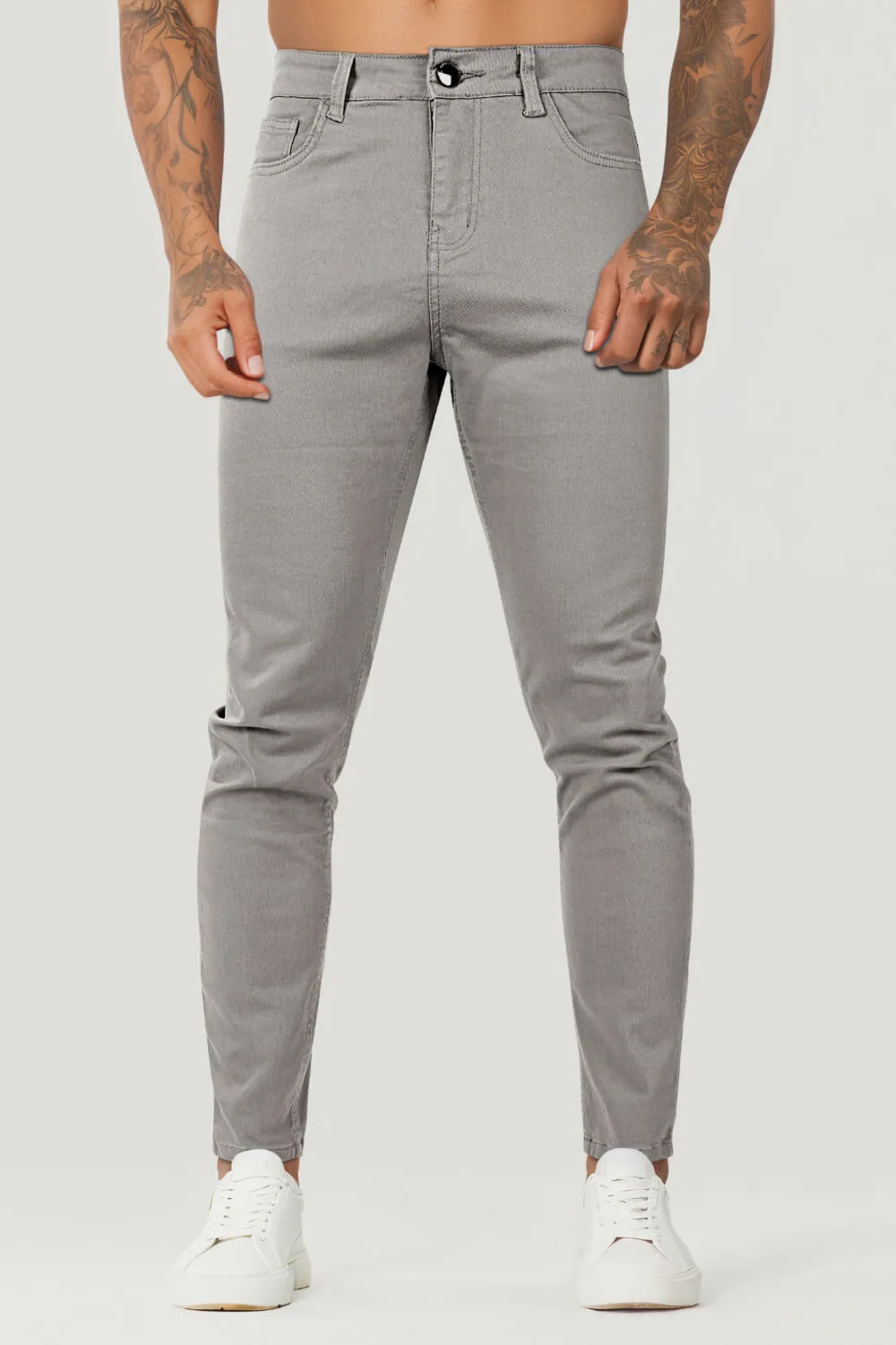 Men's Light Gray Skinny Jean