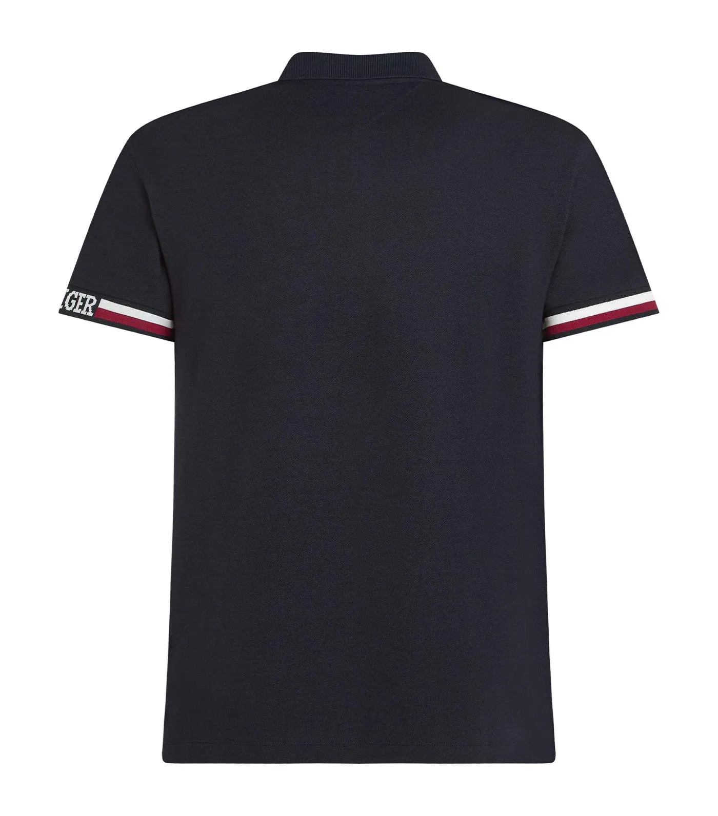 Men's Monotype Flag Cuff Slim Fit Polo Desert Sky