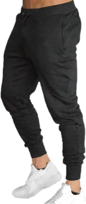 Men's Slim Leg Pants Summer Elastic Waist Fit Breathable Athletic Sport Clothes Comfy Fashion Trendy Trousers
