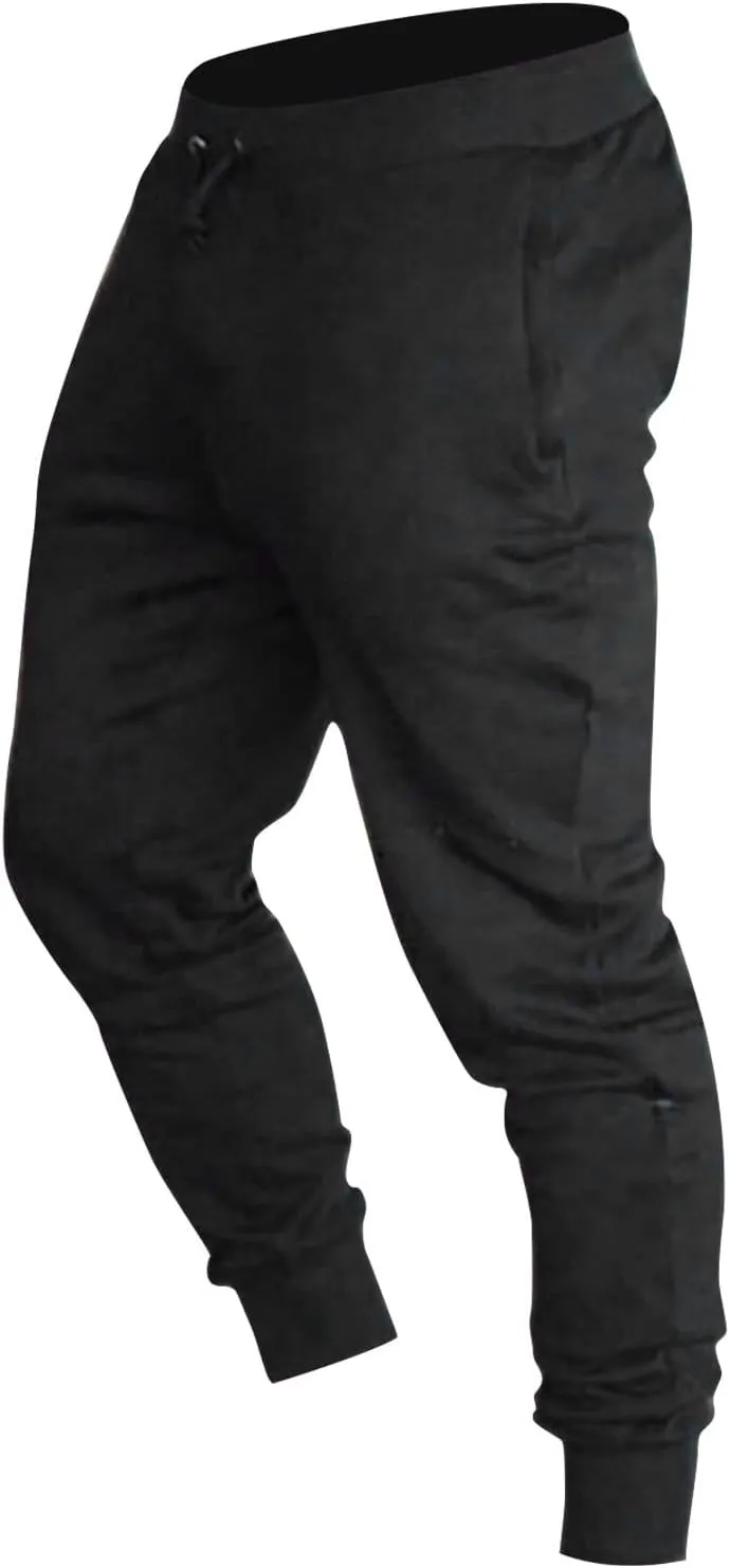 Men's Slim Leg Pants Summer Elastic Waist Fit Breathable Athletic Sport Clothes Comfy Fashion Trendy Trousers