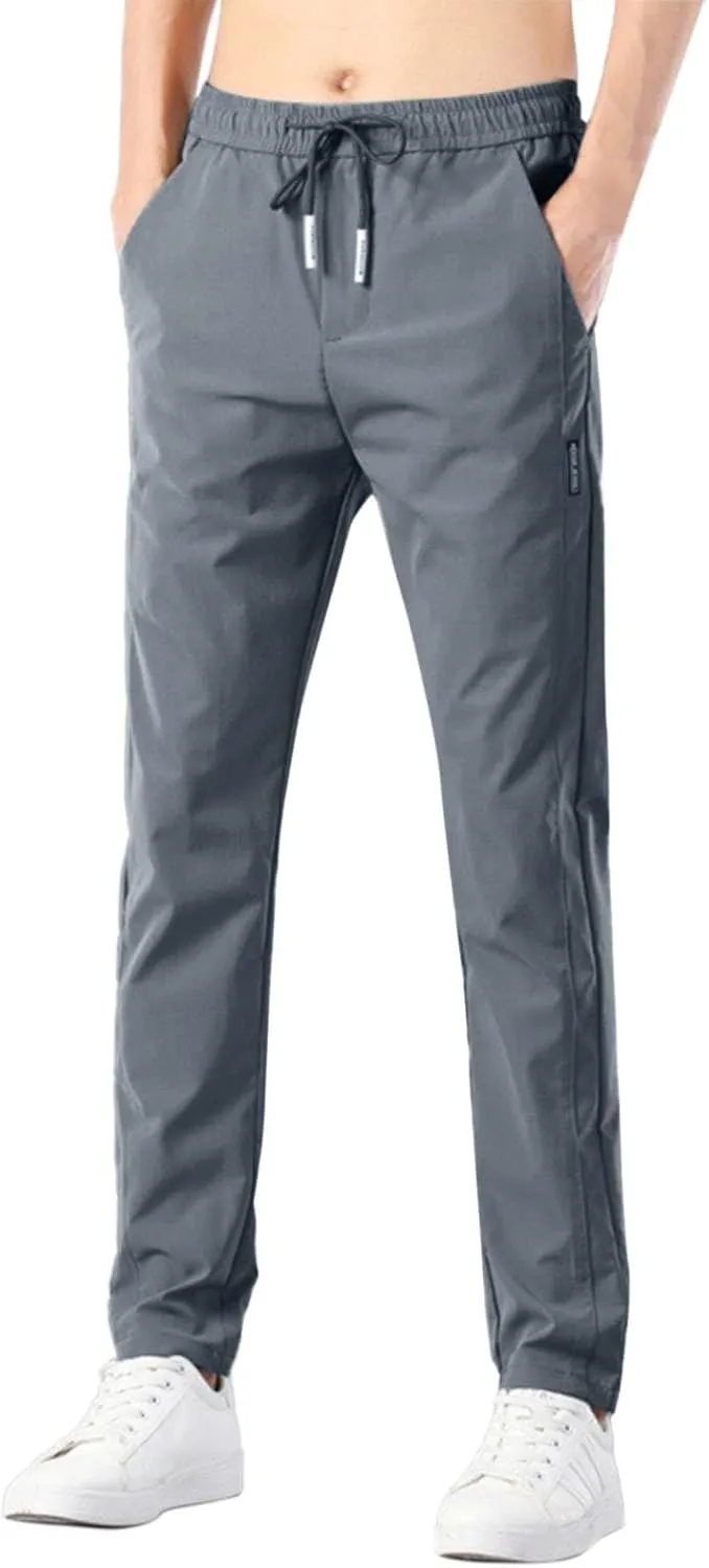 Men's Sweatpants Summer Drawstring Elastic Waist Fit Pockets Breathable Athletic Sport Clothes Comfy Fashion Joggers