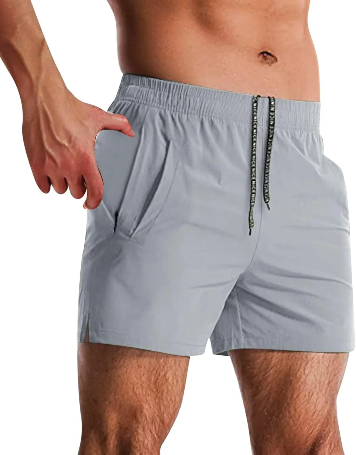 Mens Workout Athletic Shorts Inseam Quick Dry Running Shorts Lightweight Sports Gym Shorts with Pockets