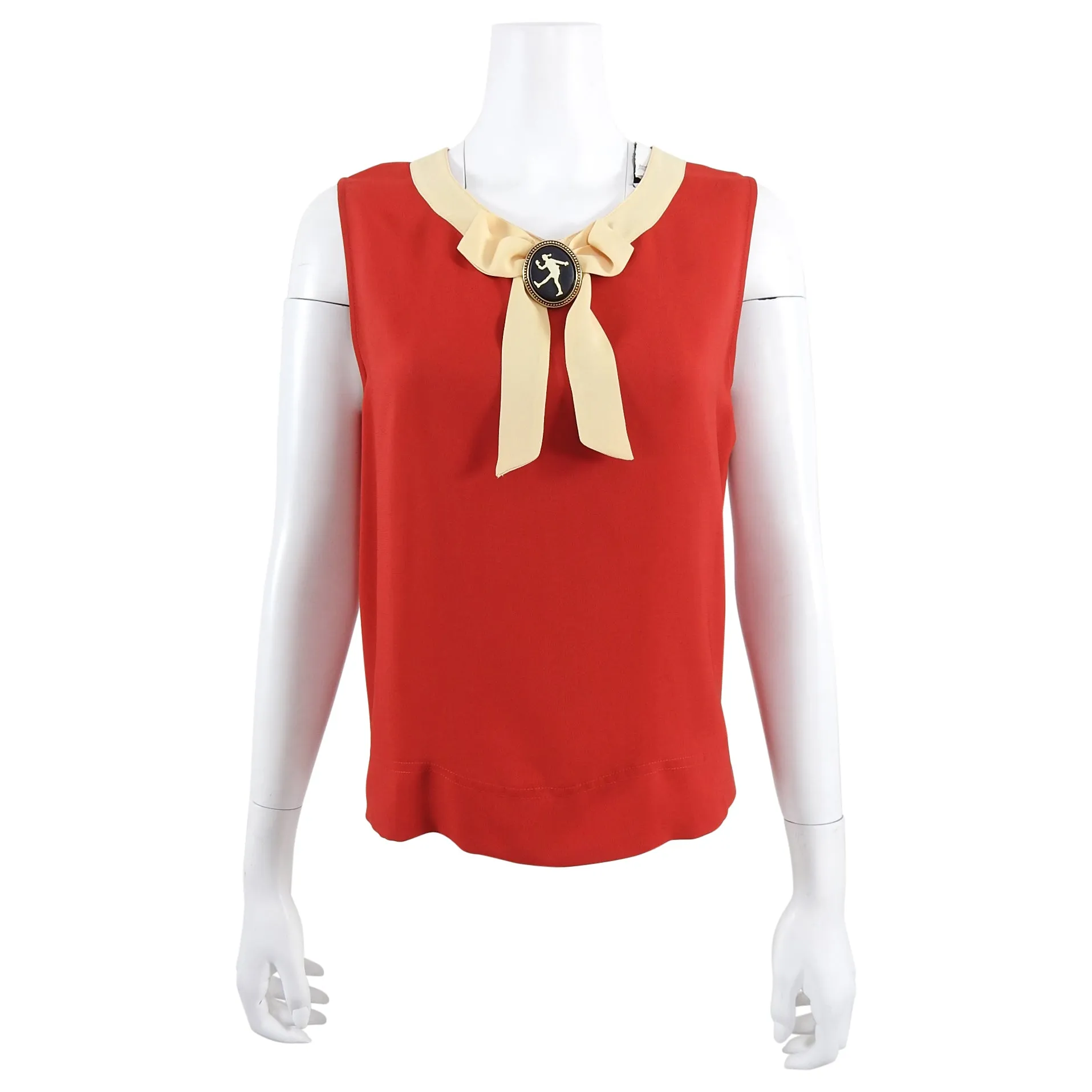 Moschino Cheap & Chic Red Tank with Cameo Detail - IT46 / L