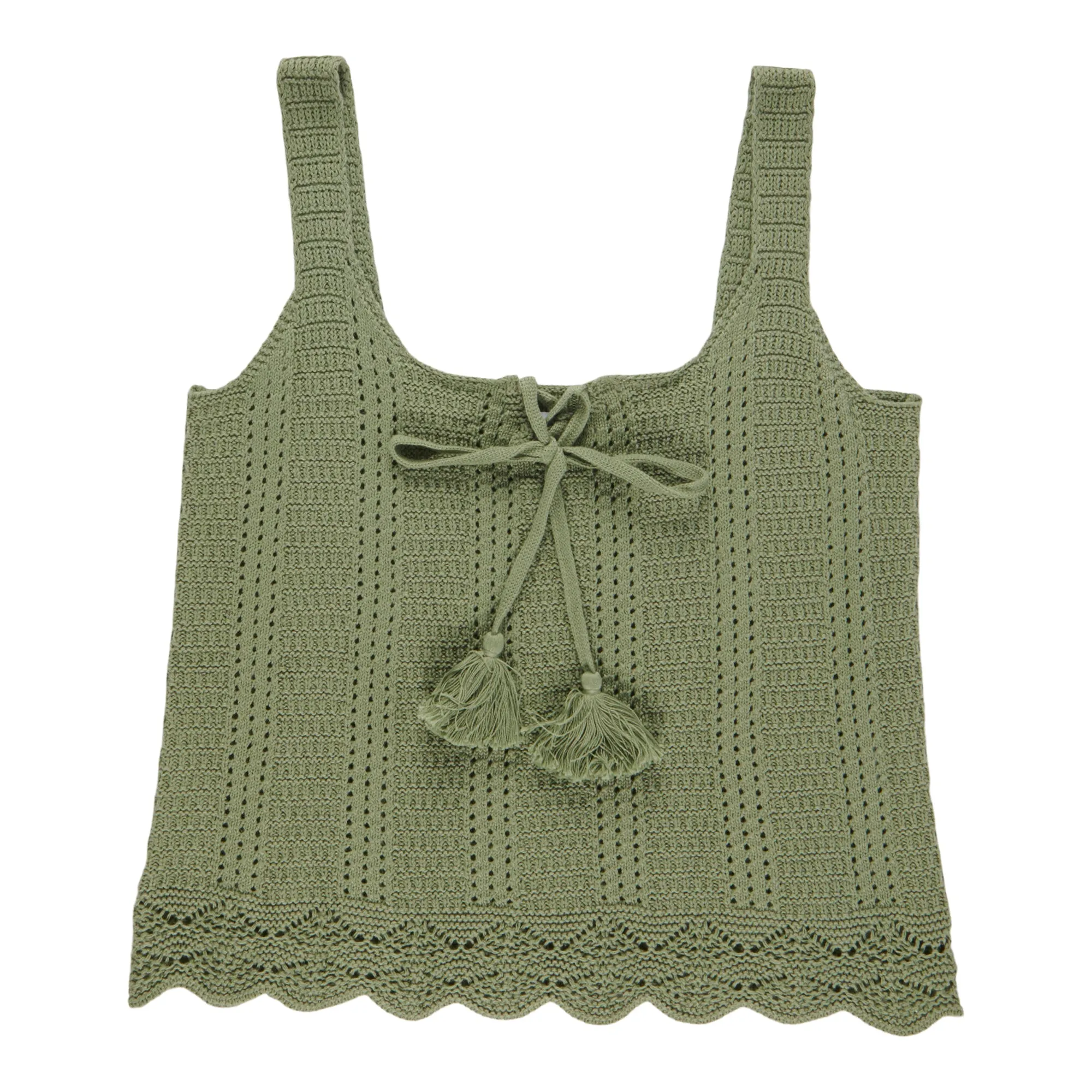 mySTYLE Women's Festival Crochet Sweater Tank Top