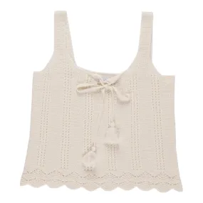 mySTYLE Women's Festival Crochet Sweater Tank Top