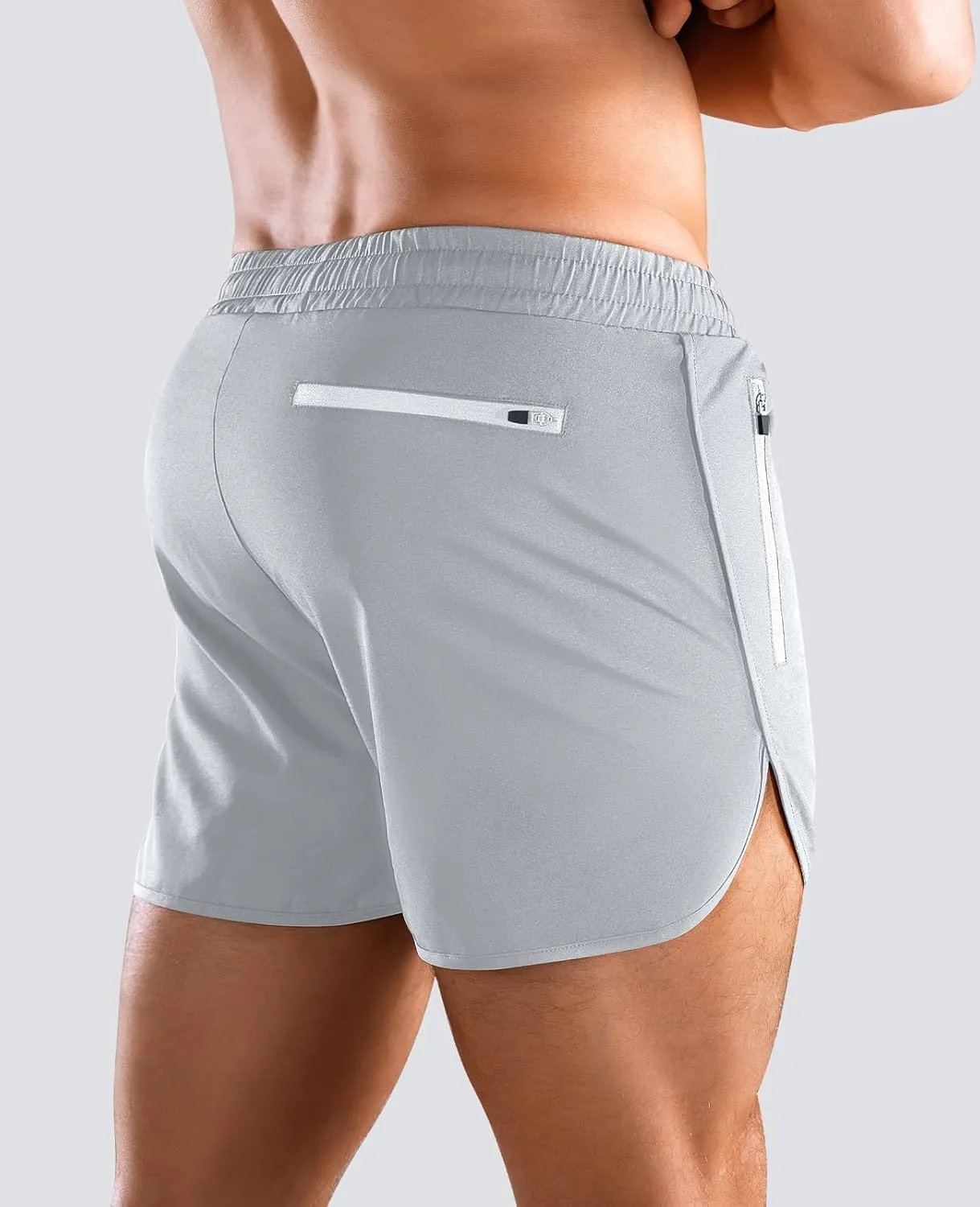 Niksa Men’s Running Shorts 3" Workout Athletic Shorts with Zipper Pockets Lightweight Quick Dry Gym Shorts