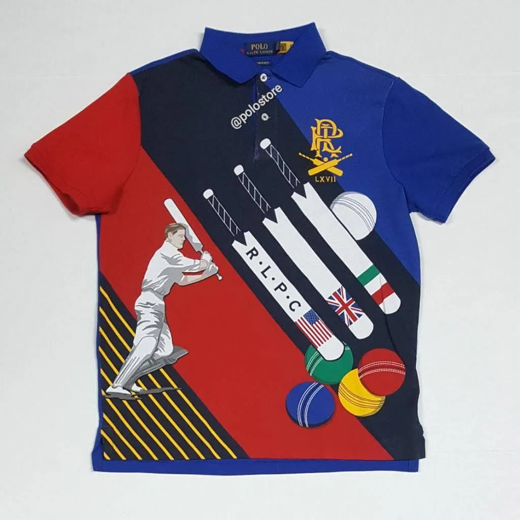 Nwt Polo Ralph Lauren Cricket R.L.P.C Custom Slim Fit Polo