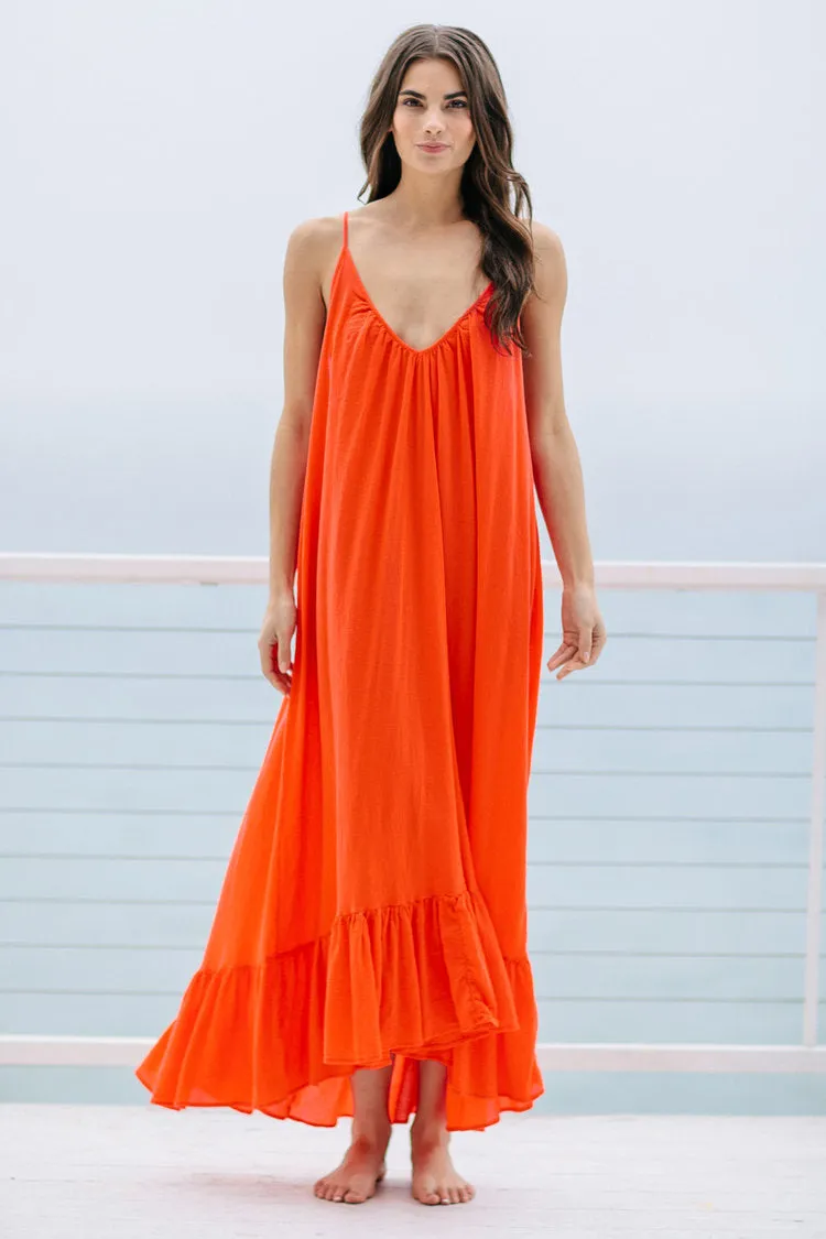 Paloma Ruffled Light Weight Cover-Up Dress by 9Seed