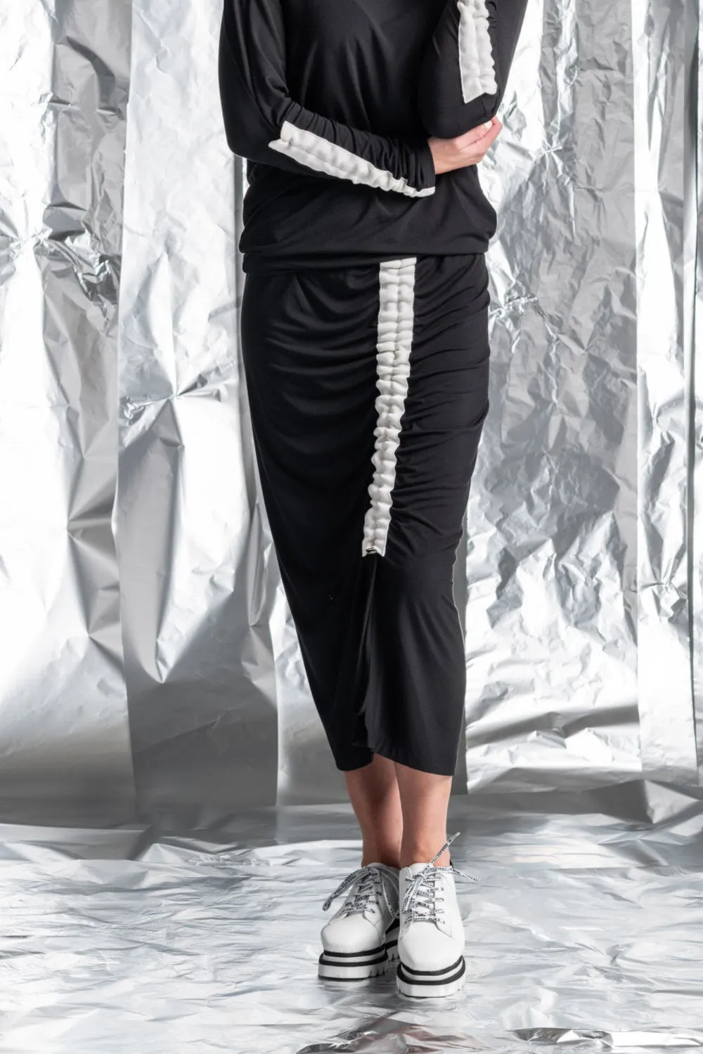 Paula Ryan Drawcord Pencil Skirt