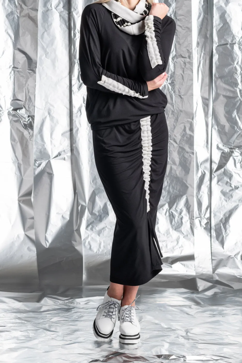Paula Ryan Drawcord Pencil Skirt