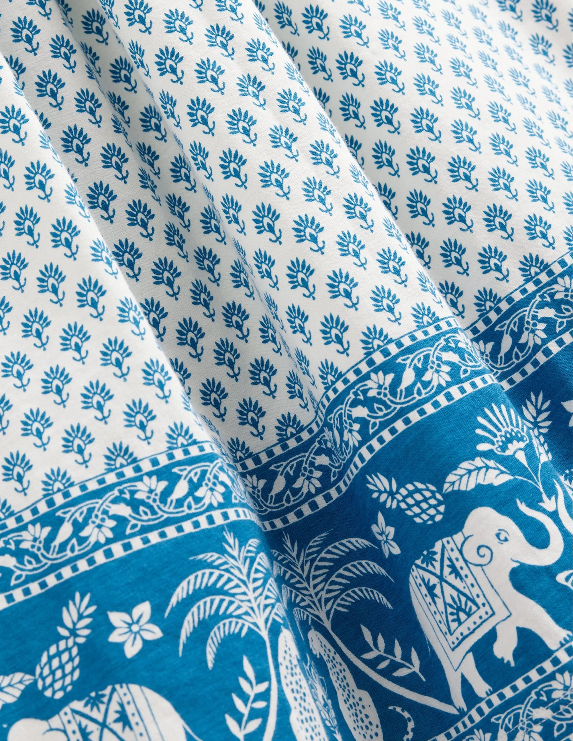 Plaited Jersey Strap Dress-Island Blue Goa Hem