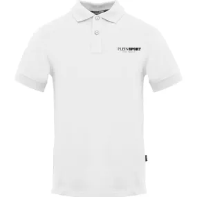 Plein Sport Equipment Logo White Polo Shirt