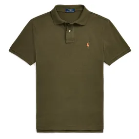 Polo Ralph Lauren Custom Slim Fit Mesh Polo Canopy Olive