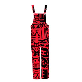 RED & BLACK DUNGAREES