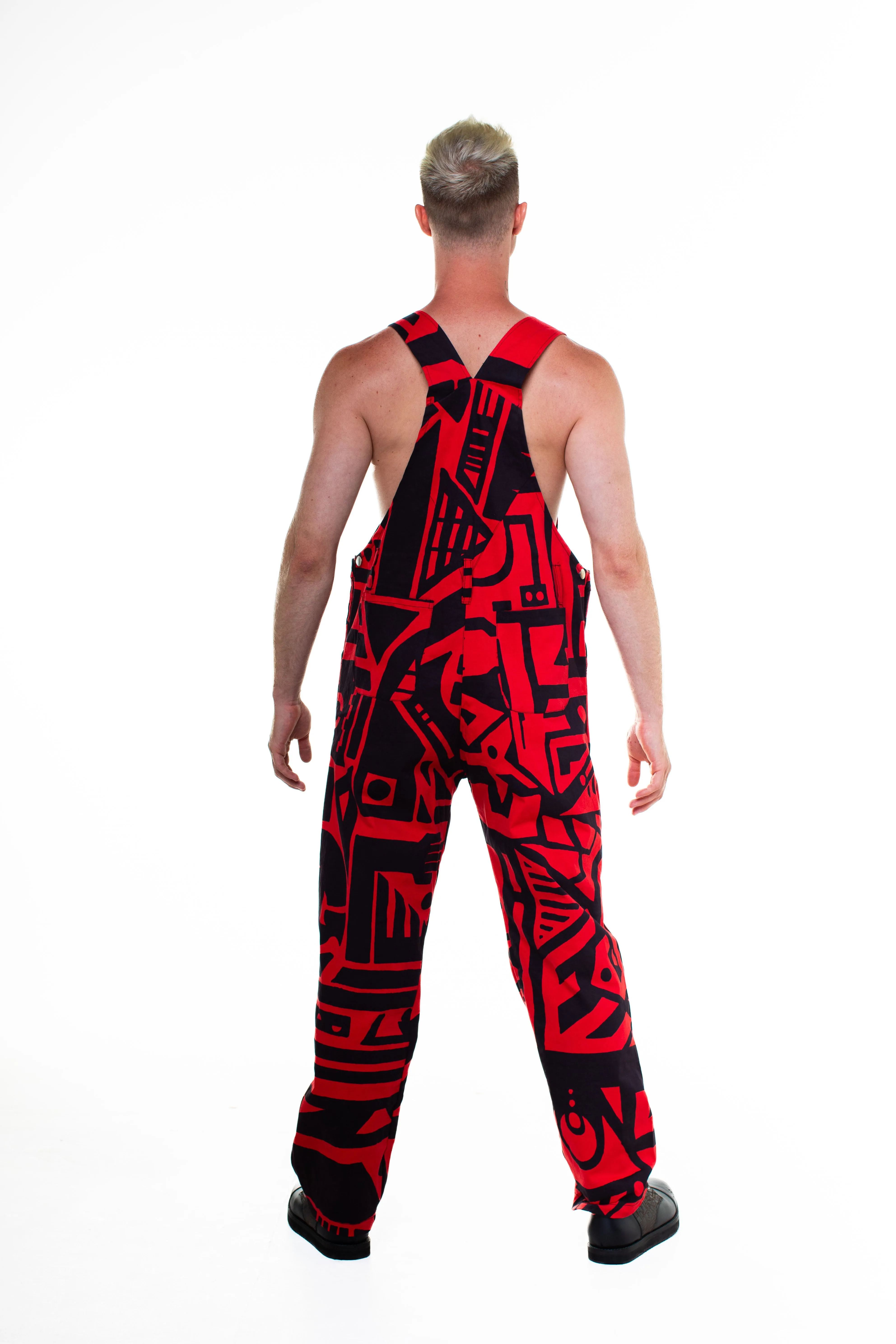 RED & BLACK DUNGAREES