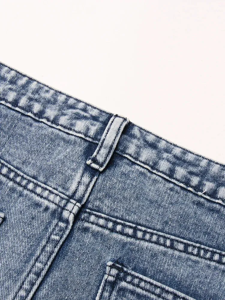Relaxed Days Maxi Denim Split Skirt