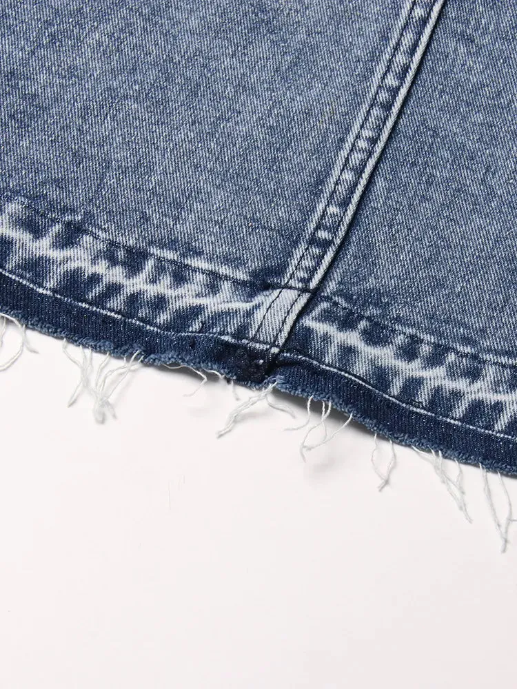 Relaxed Days Maxi Denim Split Skirt
