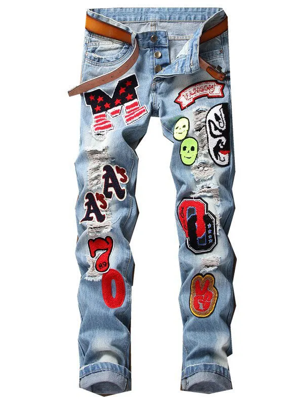 S425 New Hot Top Quality Embroidered Funky Punk Patch   Jean
