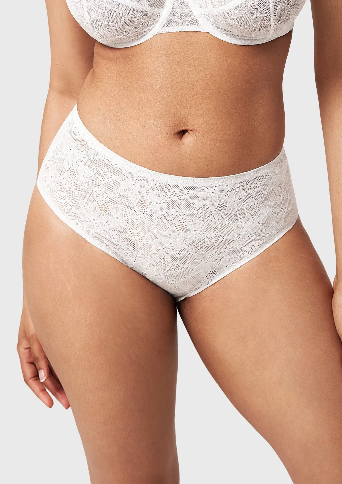 Silken Soft Floral Comfort Lace High-Waisted Breathable Underwear