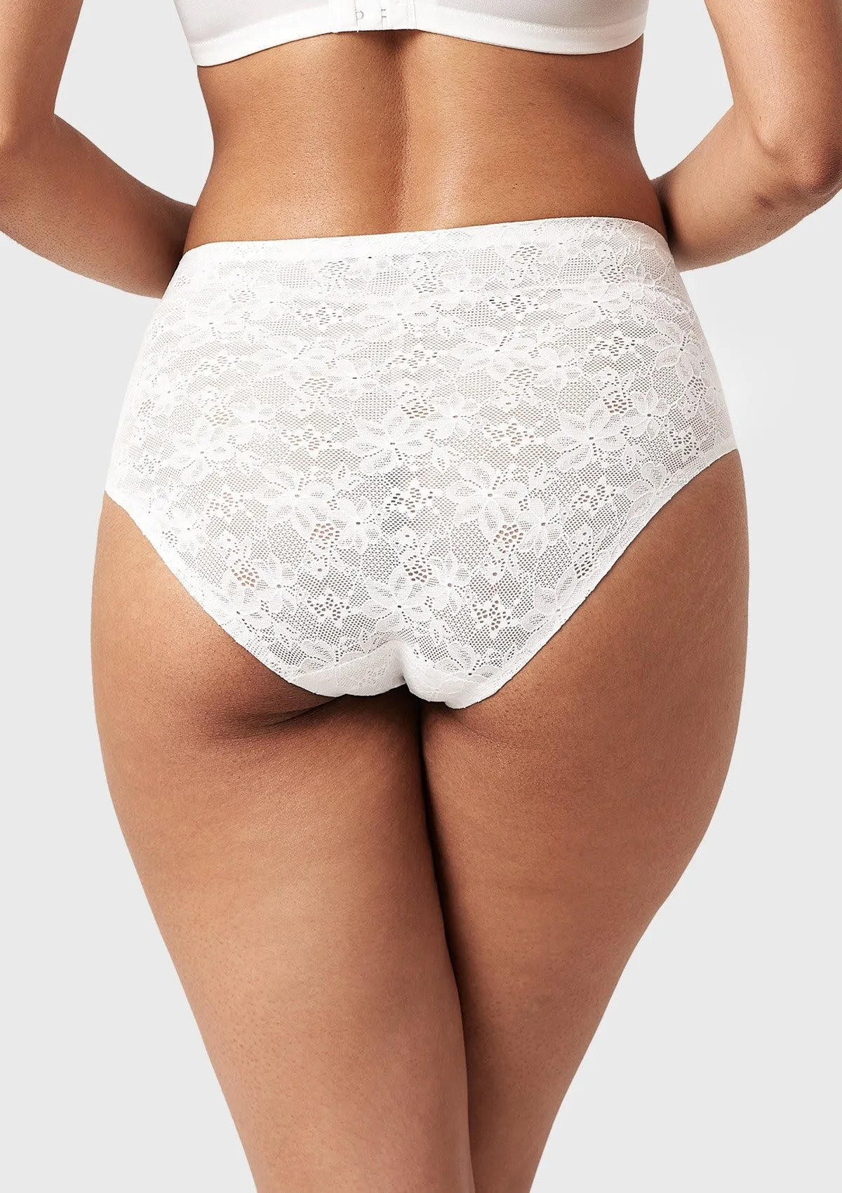 Silken Soft Floral Comfort Lace High-Waisted Breathable Underwear