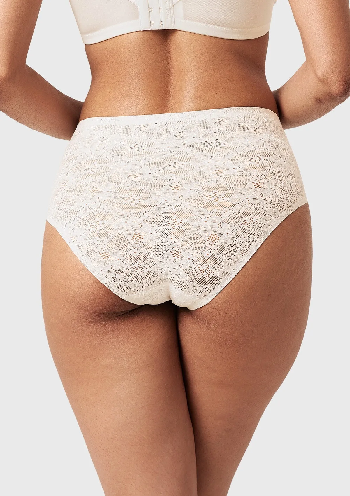 Silken Soft Floral Comfort Lace High-Waisted Breathable Underwear