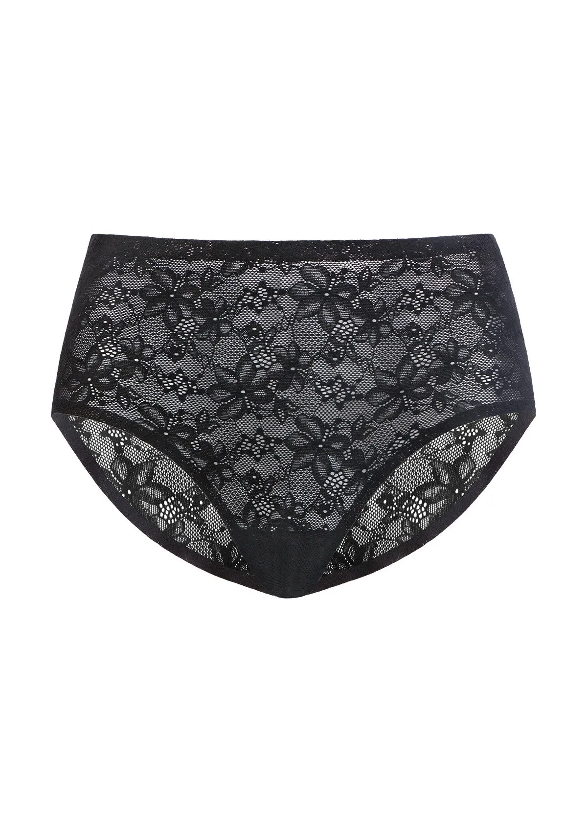 Silken Soft Floral Comfort Lace High-Waisted Breathable Underwear