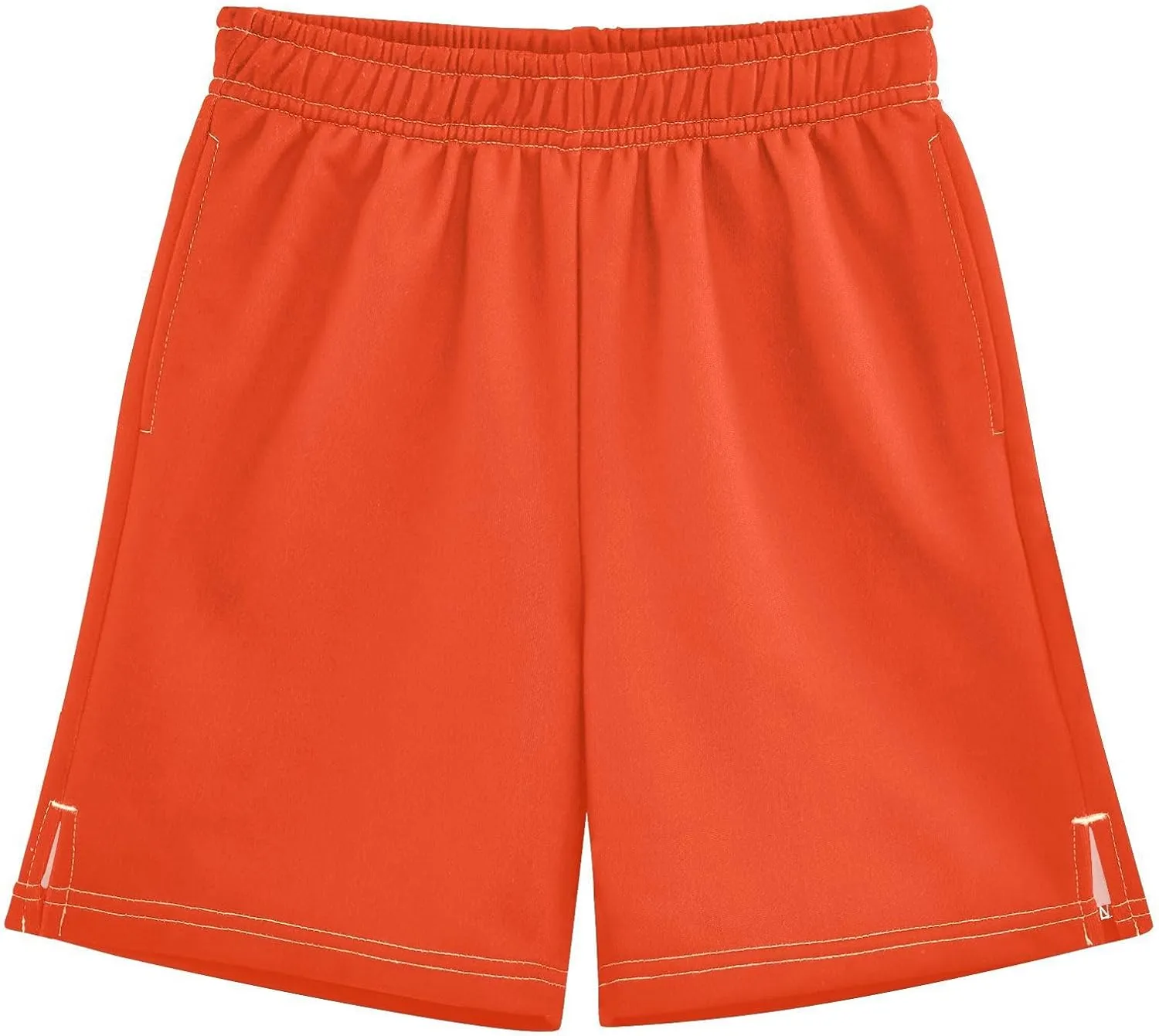 Solid Color Boys Athletic Shorts Lightweight Kids Active Soccer Shorts with Pockets
