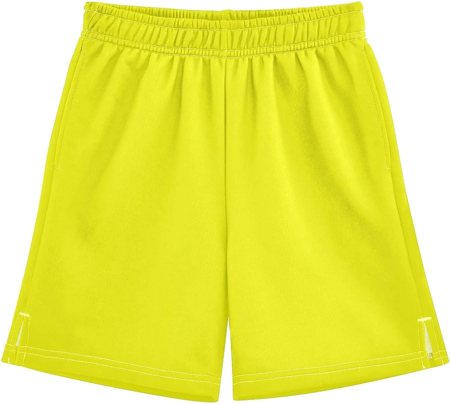 Solid Color Boys Athletic Shorts Lightweight Kids Active Soccer Shorts with Pockets