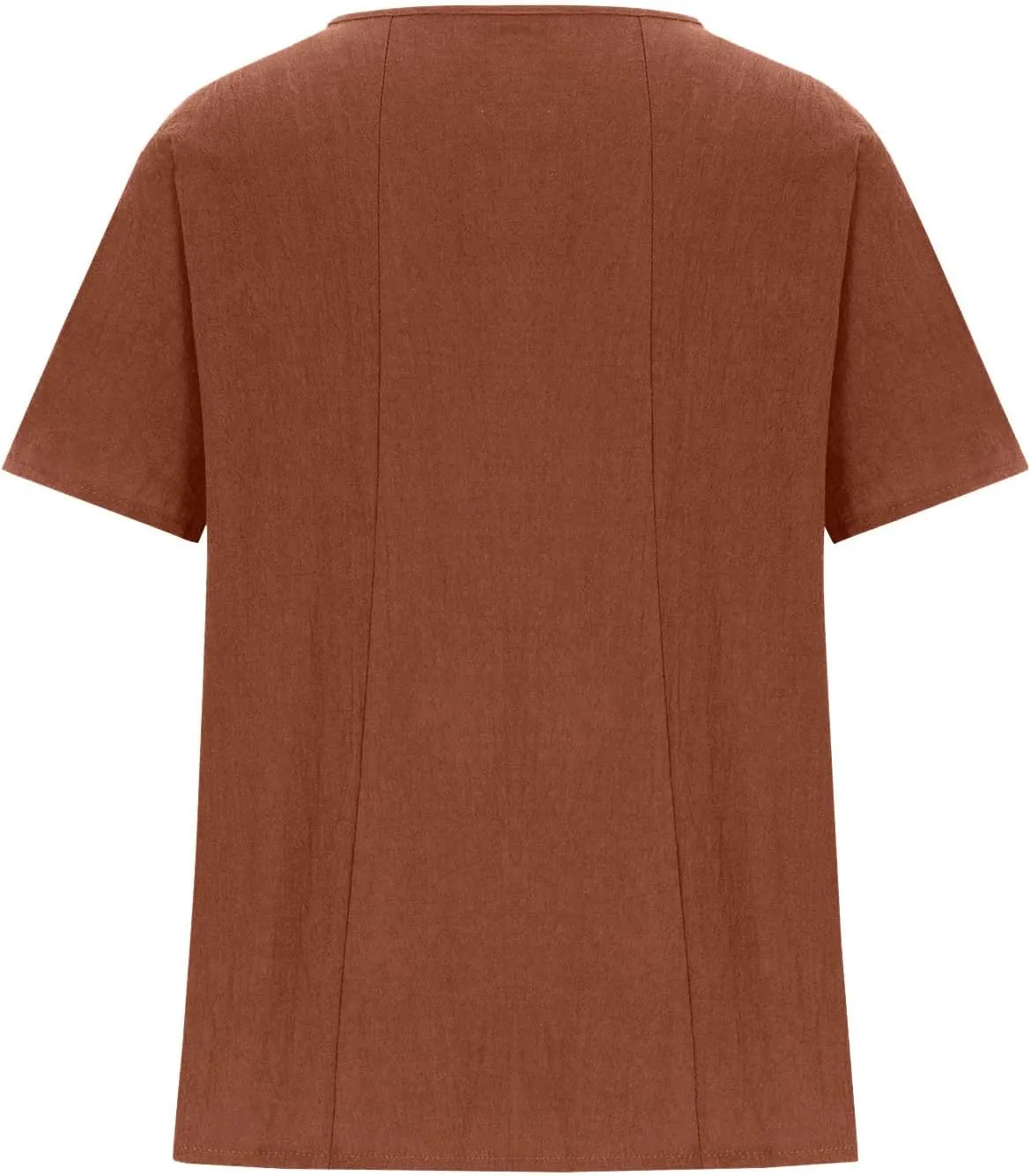 Summer Women Cotton Linen T-Shirt Casual Floral Pattern Blouses Tops Short Sleeve Crewneck Loose Tunic Comfy Soft Tees