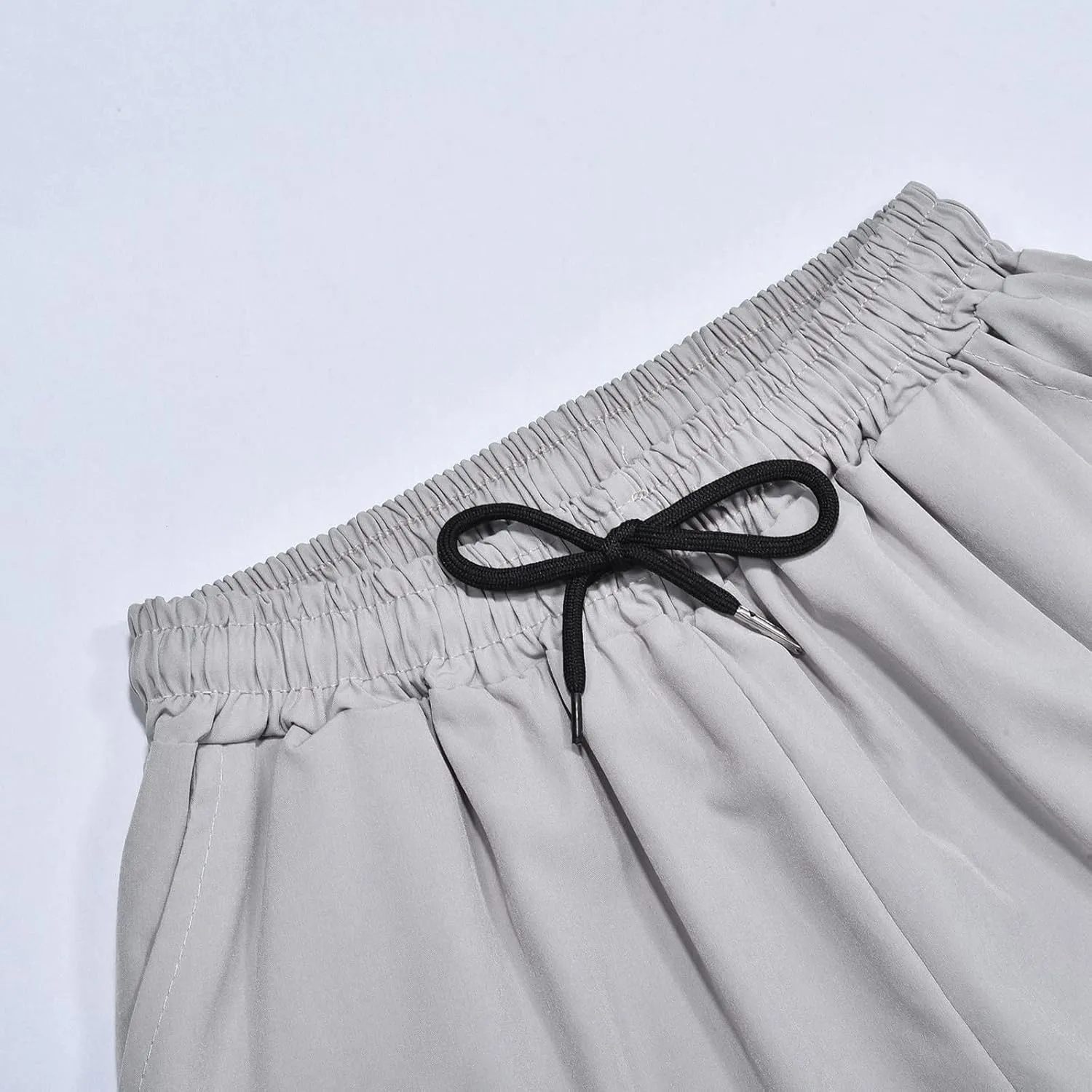 Sweatpants for Men Wide Leg Summer Drawstring Elastic Waist Pockets Breathable Athletic Summer Fresh Running Trousers