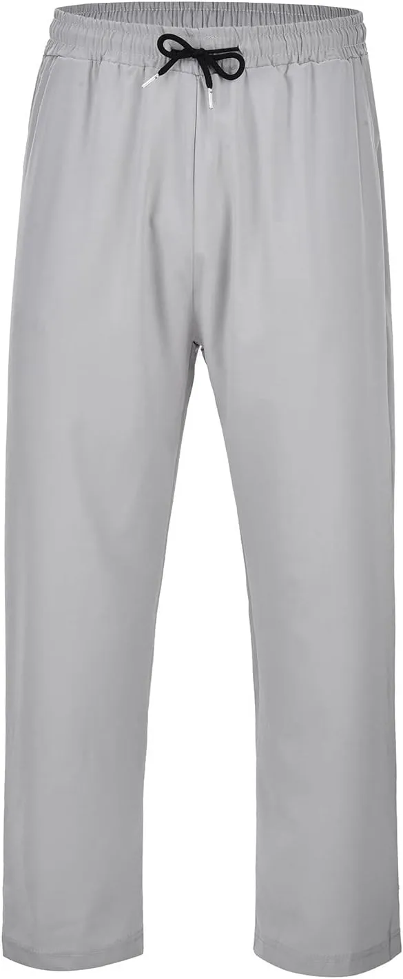 Sweatpants for Men Wide Leg Summer Drawstring Elastic Waist Pockets Breathable Athletic Summer Fresh Running Trousers