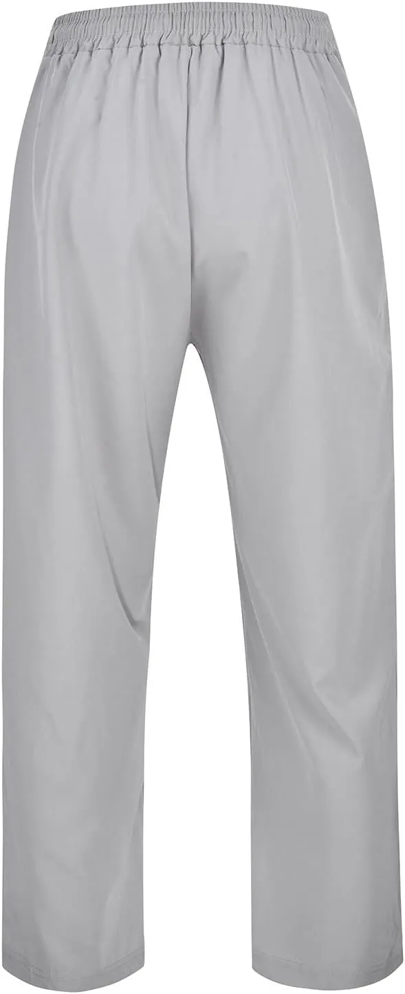 Sweatpants for Men Wide Leg Summer Drawstring Elastic Waist Pockets Breathable Athletic Summer Fresh Running Trousers