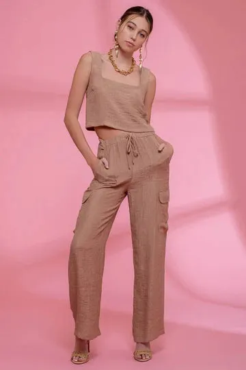 The Harlowe Square Neck Crop Tank