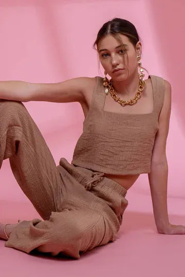 The Harlowe Square Neck Crop Tank