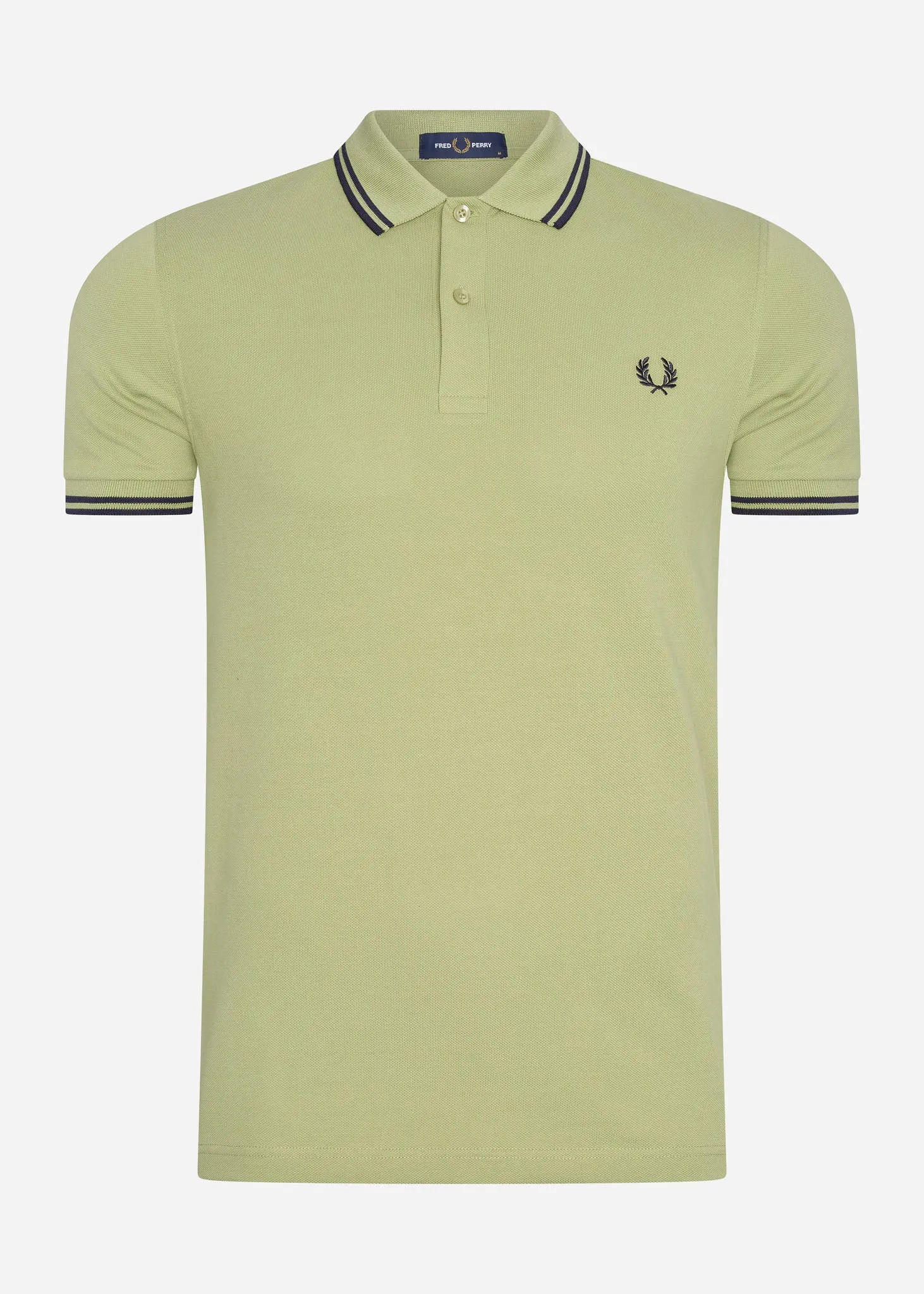 Twin tipped fred perry shirt - sage green