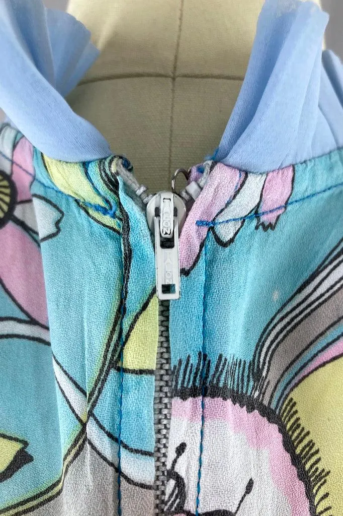 Vintage 60s Mod Floral Print Jumpsuit