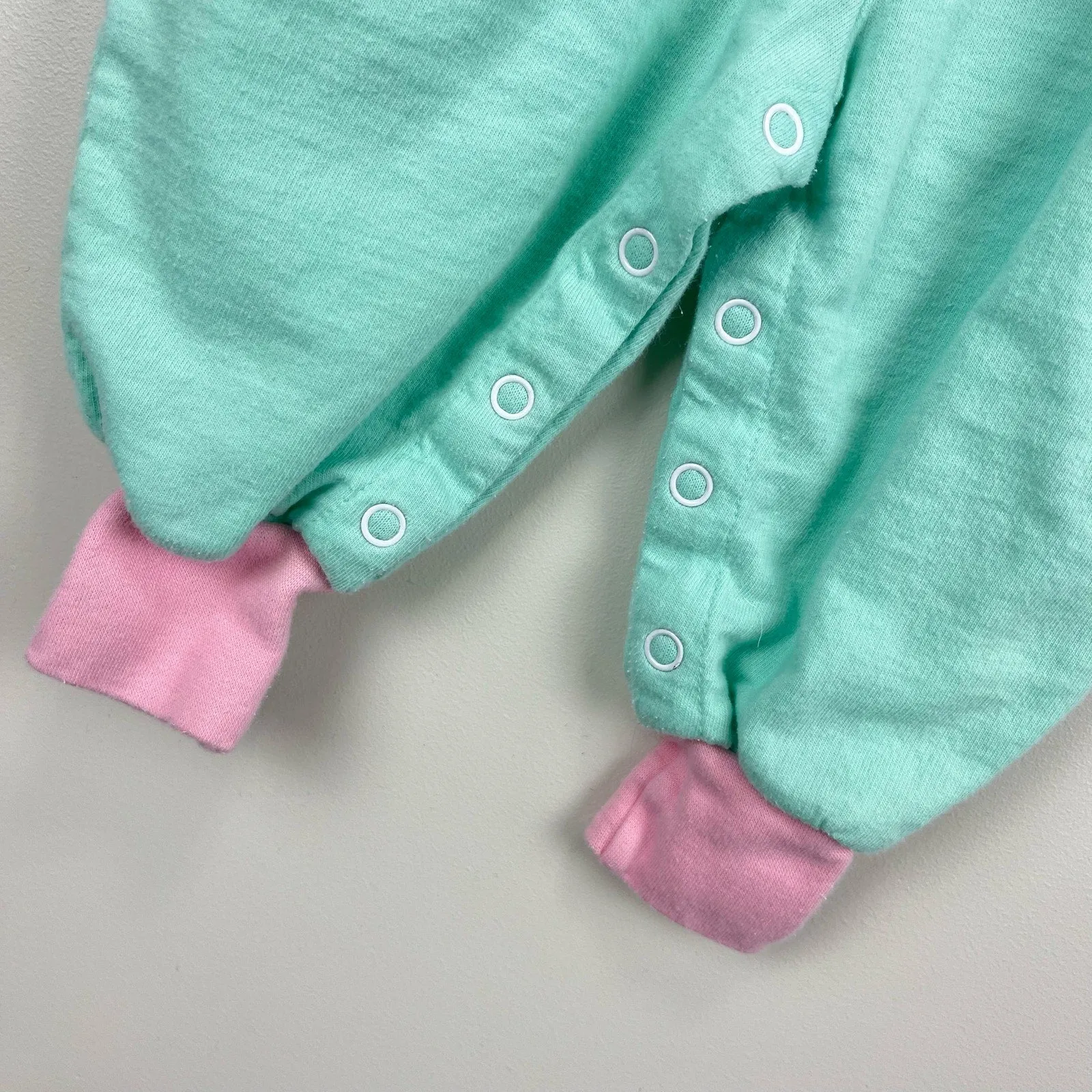 Vintage Green Floral Jumpsuit 3-6 Months
