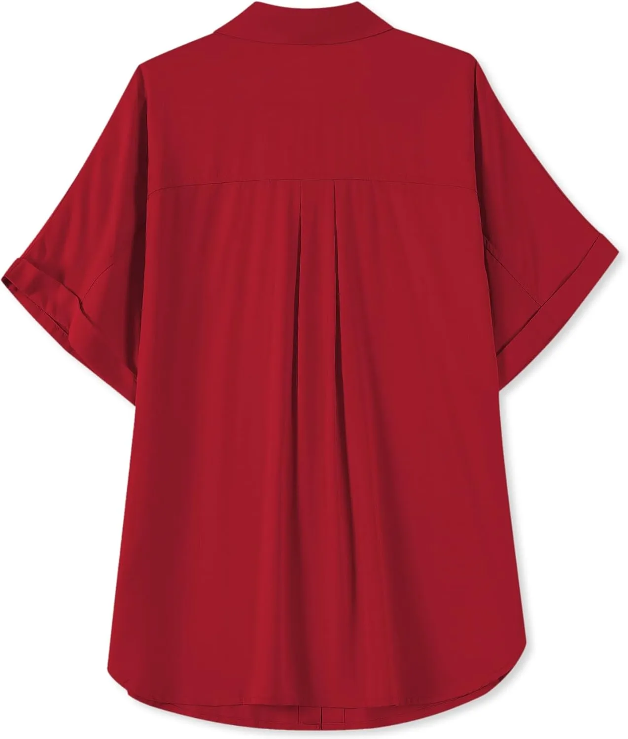 Womens Convenient Snap Casual & Soft Short Sleeve Shirts Blouse, US Small - US 2X-Large