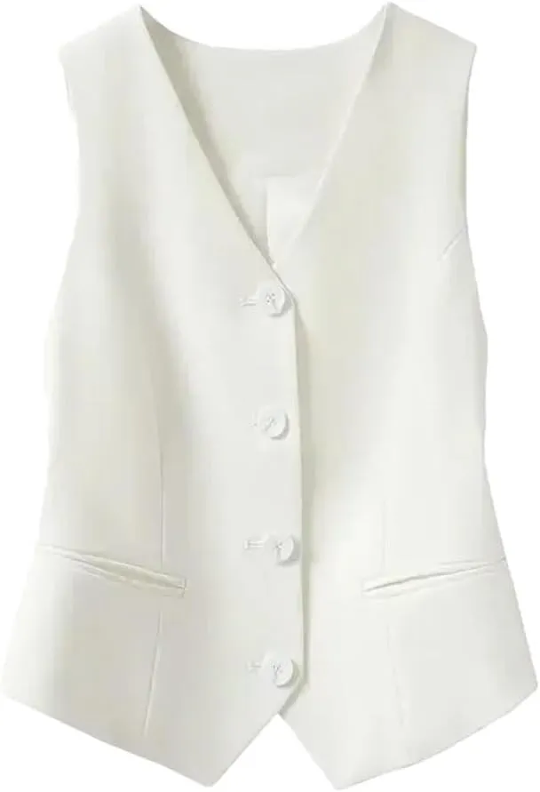 Women's Korean Streetwear Vest Sleeveless Lightweight Breathable Casual Suit Outerwear