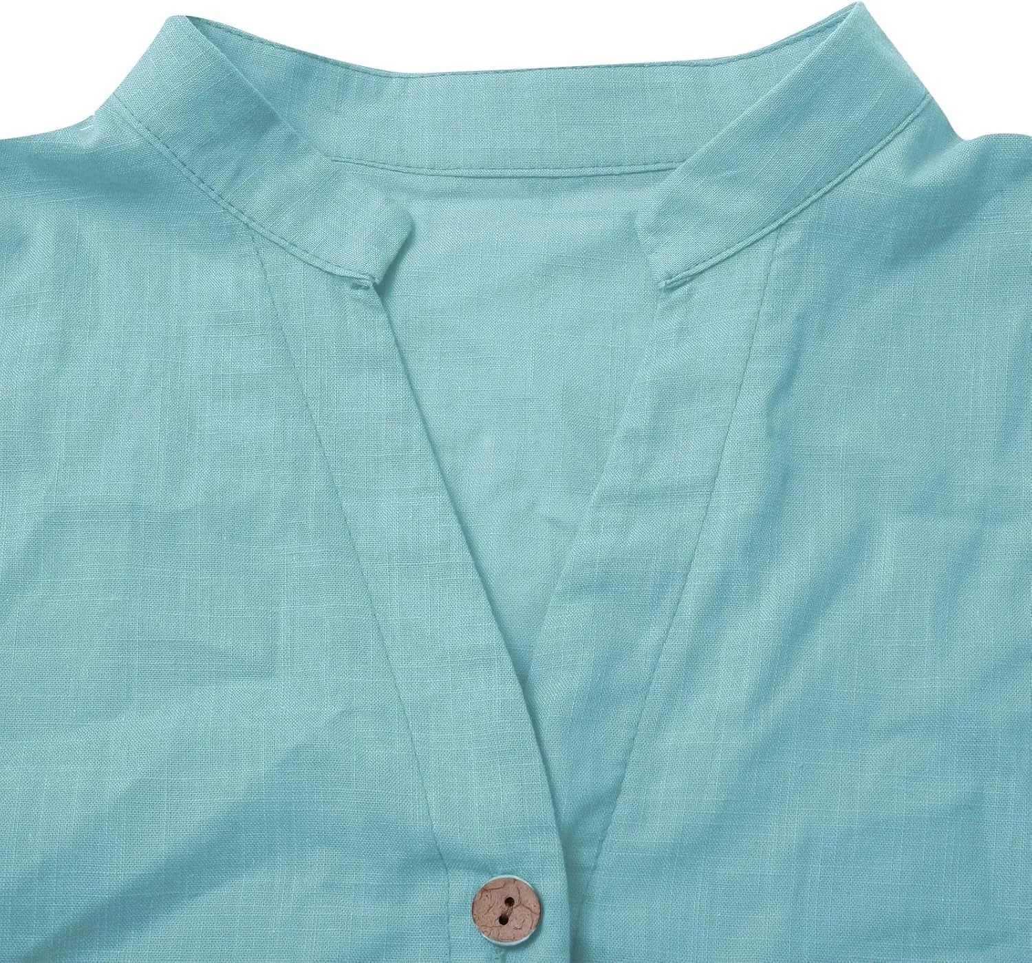 Womens Linen Button Down Shirt Casual Long Sleeve Cotton Blouse Loose Fit Collared Work Tops