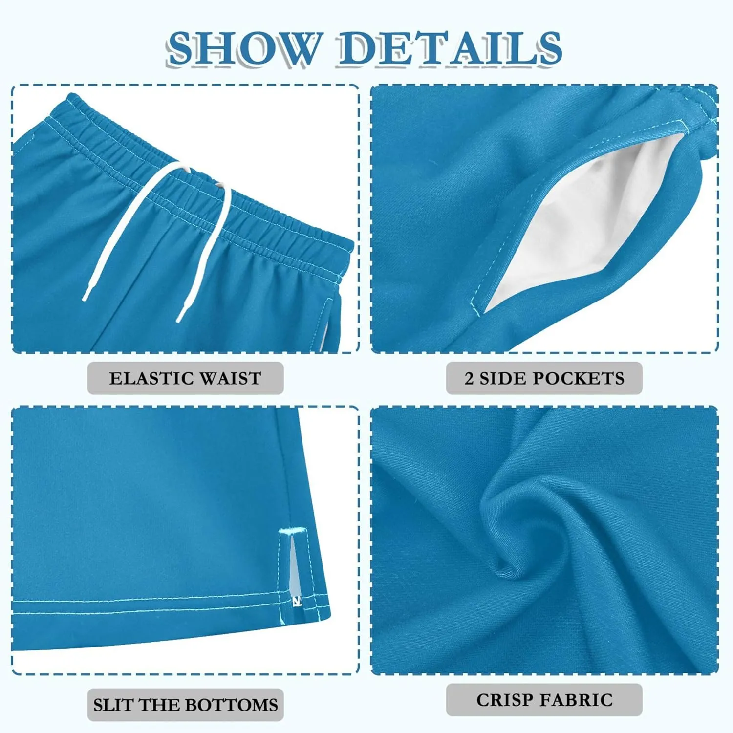 Youth Boys Cargo Shorts Lightweight Athletic Running Workout Shorts with Pockets